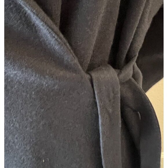 Eileen Fisher Boiled Wool Shawl Wrap Jacket Size Petite Large Midnight Navy Blue - Picture 4 of 14